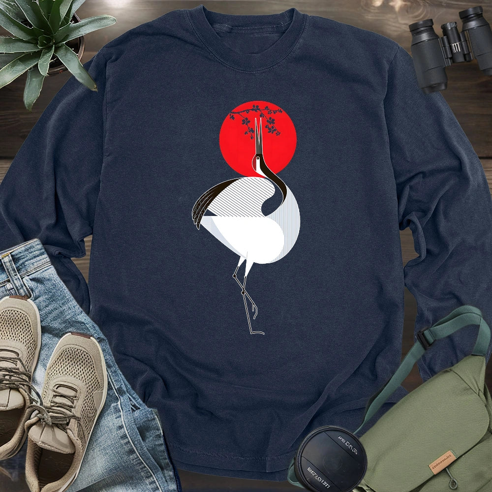 Common Crane Geometric Long Sleeve T-shirt