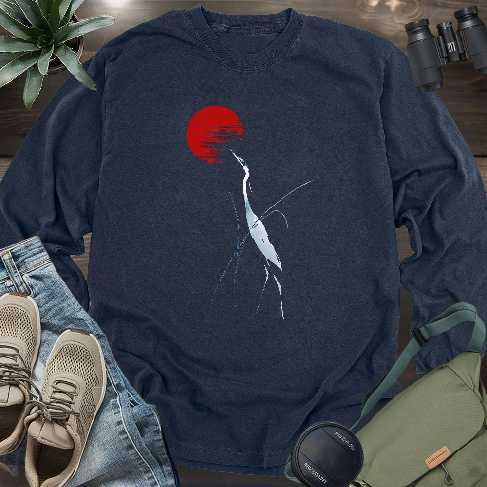 Crane Of The Dawn Long Sleeve T-shirt