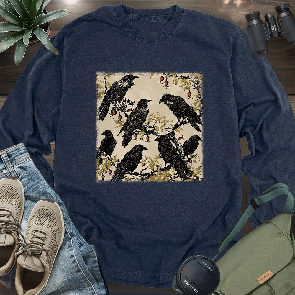 Crow's Secret Garden Long Sleeve T-shirt