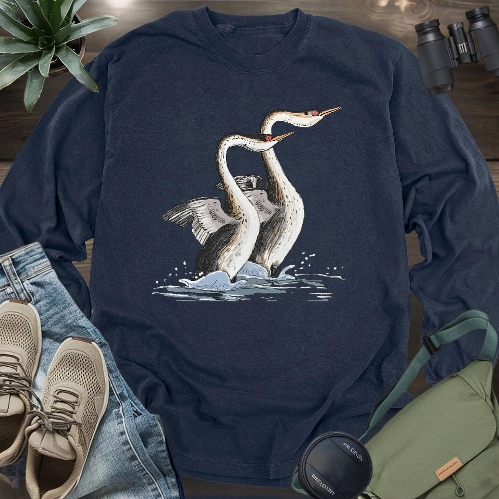 Dancing Grebes Long Sleeve T-shirt