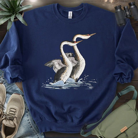 Dancing Grebes Sweatshirt