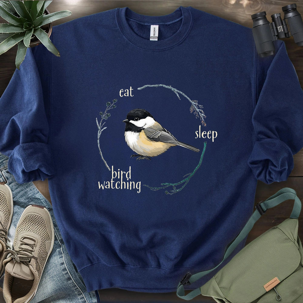 Eat, Sleep, Birdwatching, Repeat Sweatshirt