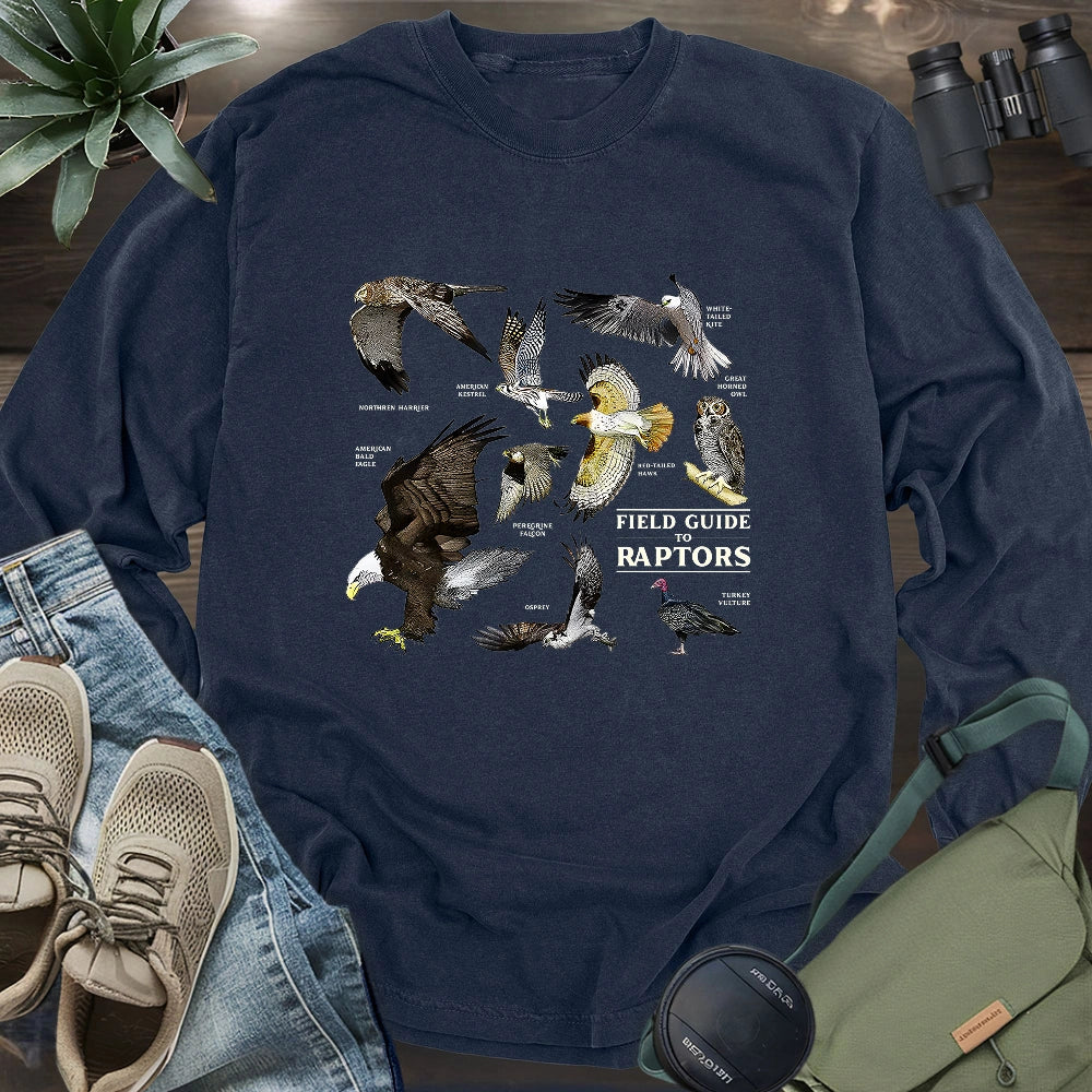 Field Guide To Raptors Long Sleeve T-shirt