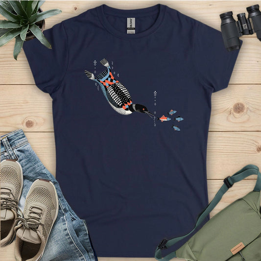 Geometric Loon On The Hunt Women's T-shirt