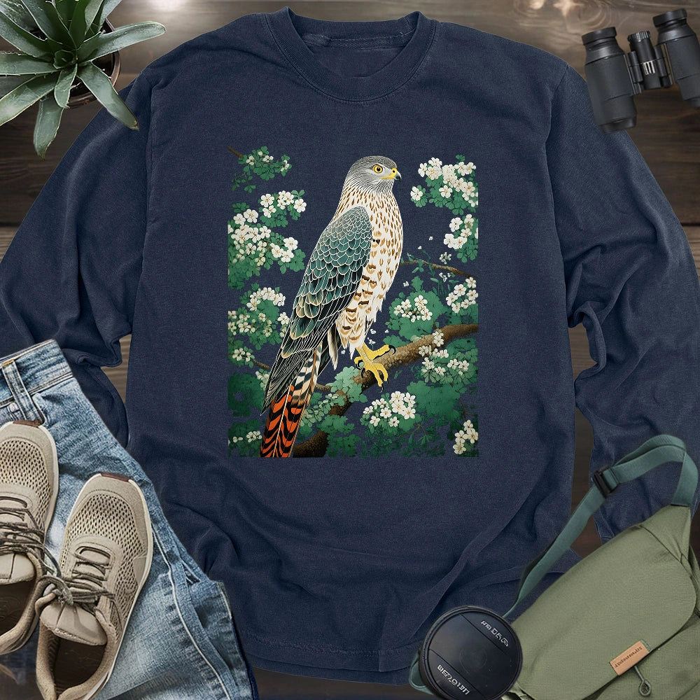 Hawk in Bloom Long Sleeve T-shirt