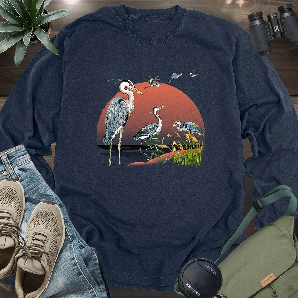 Heron Migration Long Sleeve T-shirt