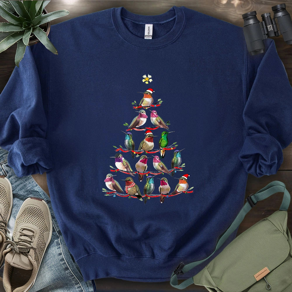 Hummingbird Christmas Tree Sweatshirt