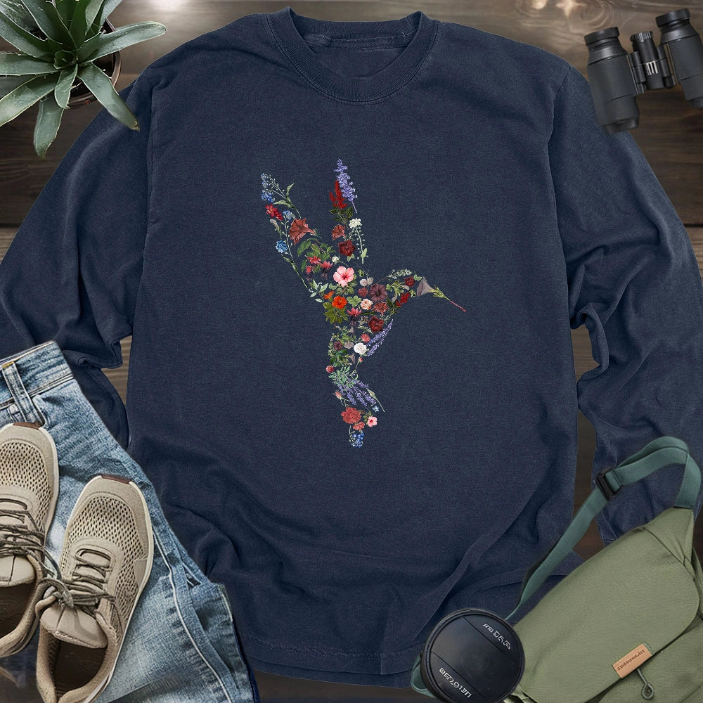 Hummingbird Made By Flowers Long Sleeve T-shirt