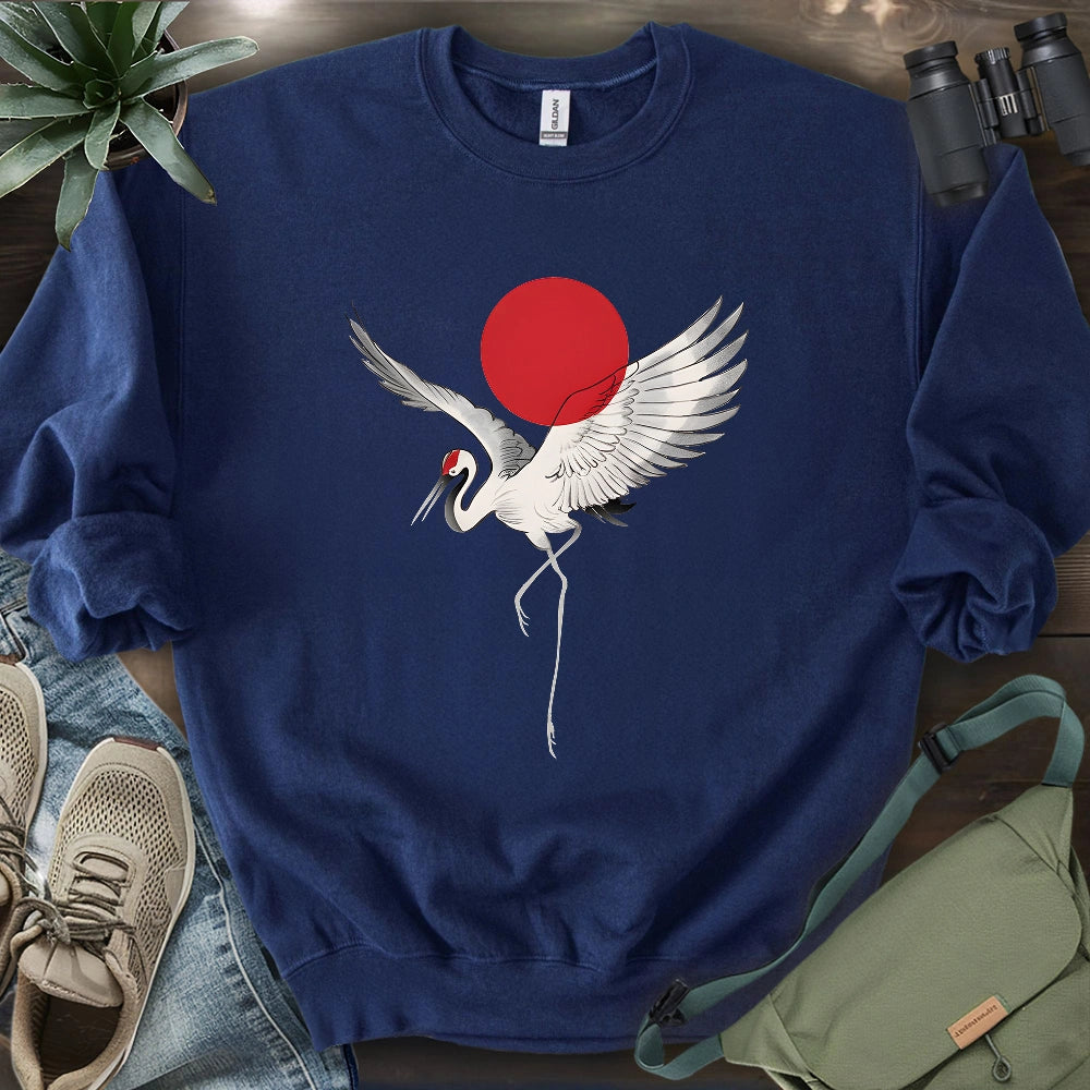 Japan Sun Crane Sweatshirt