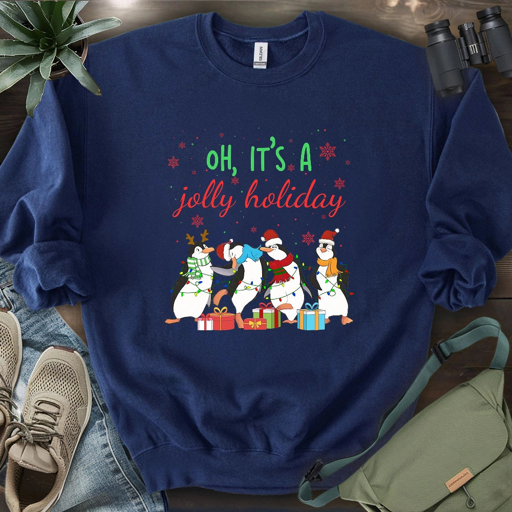 Jolly Holiday Penguins Sweatshirt