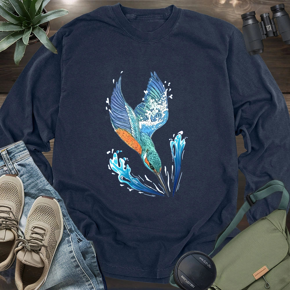 Kingfisher Diving Long Sleeve T-shirt