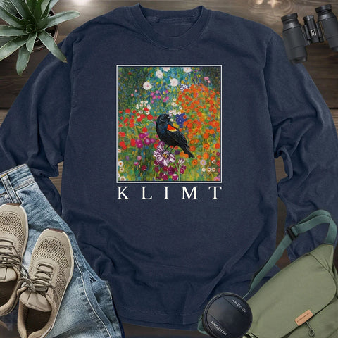 Klimt Blackbird Long Sleeve T-shirt