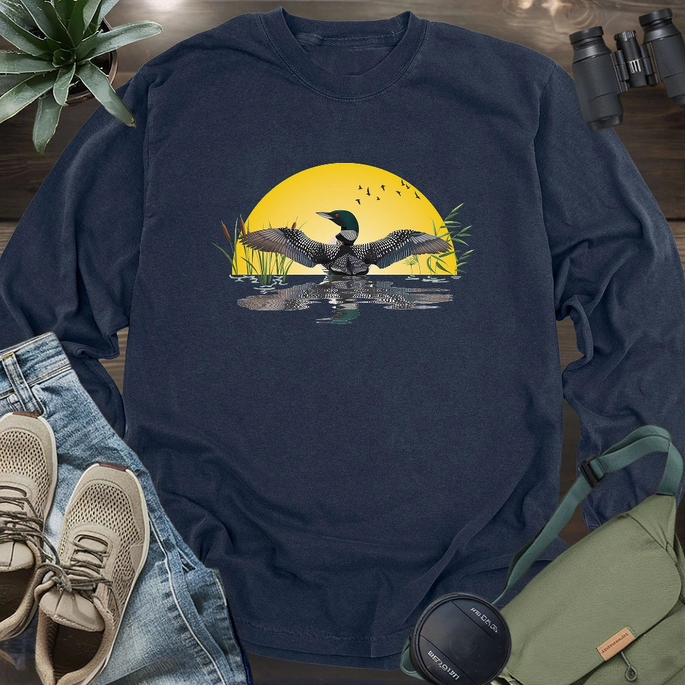 Loon Dance At Dawn Long Sleeve T-shirt