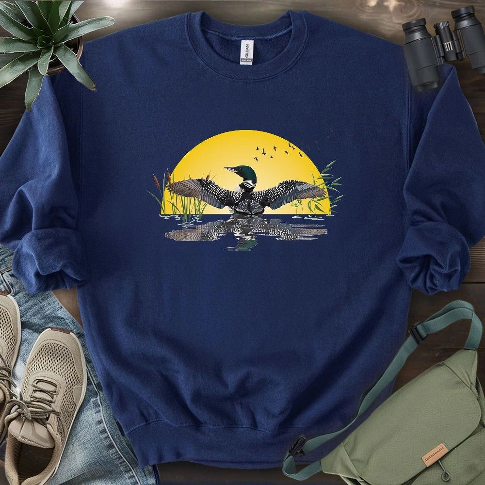 Loon Dance At Dawn Sweatshirt