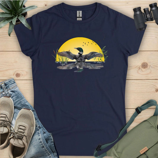 Loon Dance At Dawn Women's T-shirt