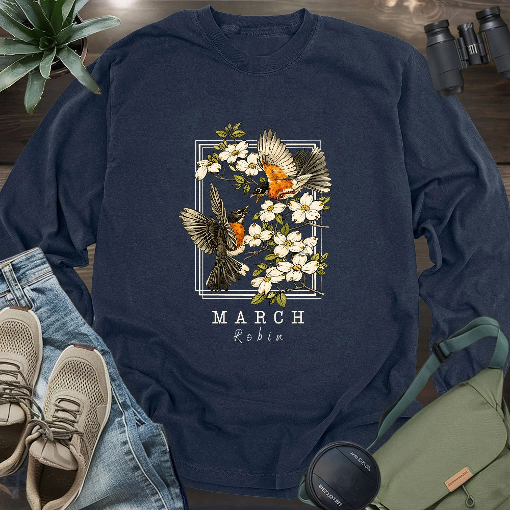 March Robin Long Sleeve T-shirt