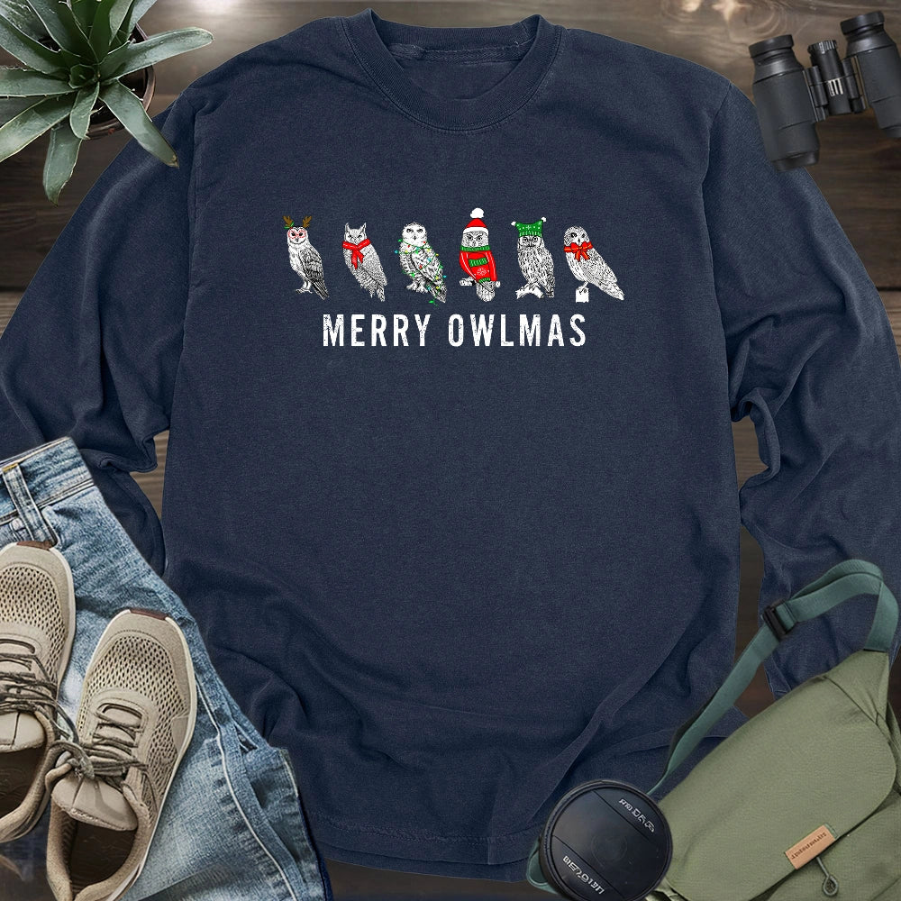 Merry Owlmas Long Sleeve T-shirt
