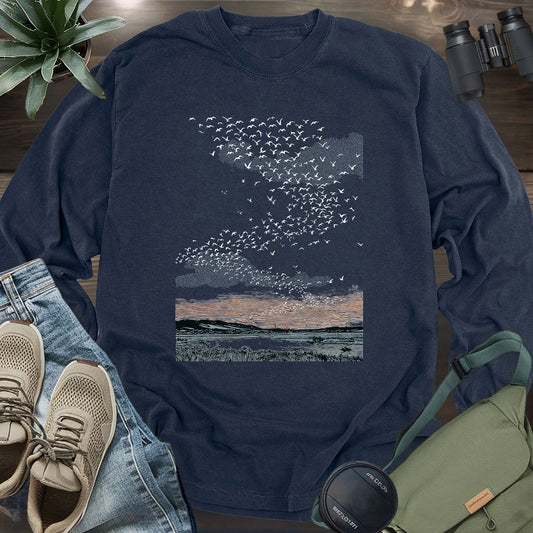 Migrating Wild Ducks Long Sleeve T-shirt