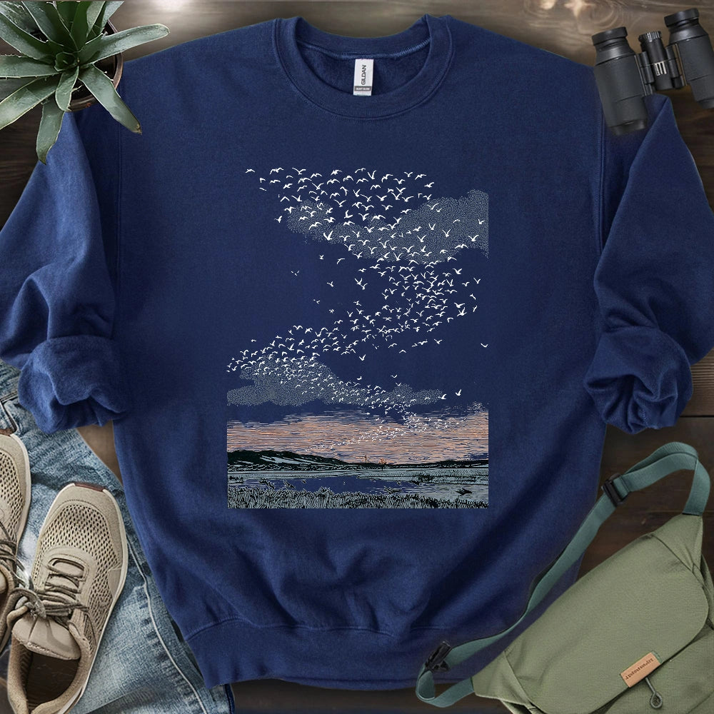 Migrating Wild Ducks Sweatshirt