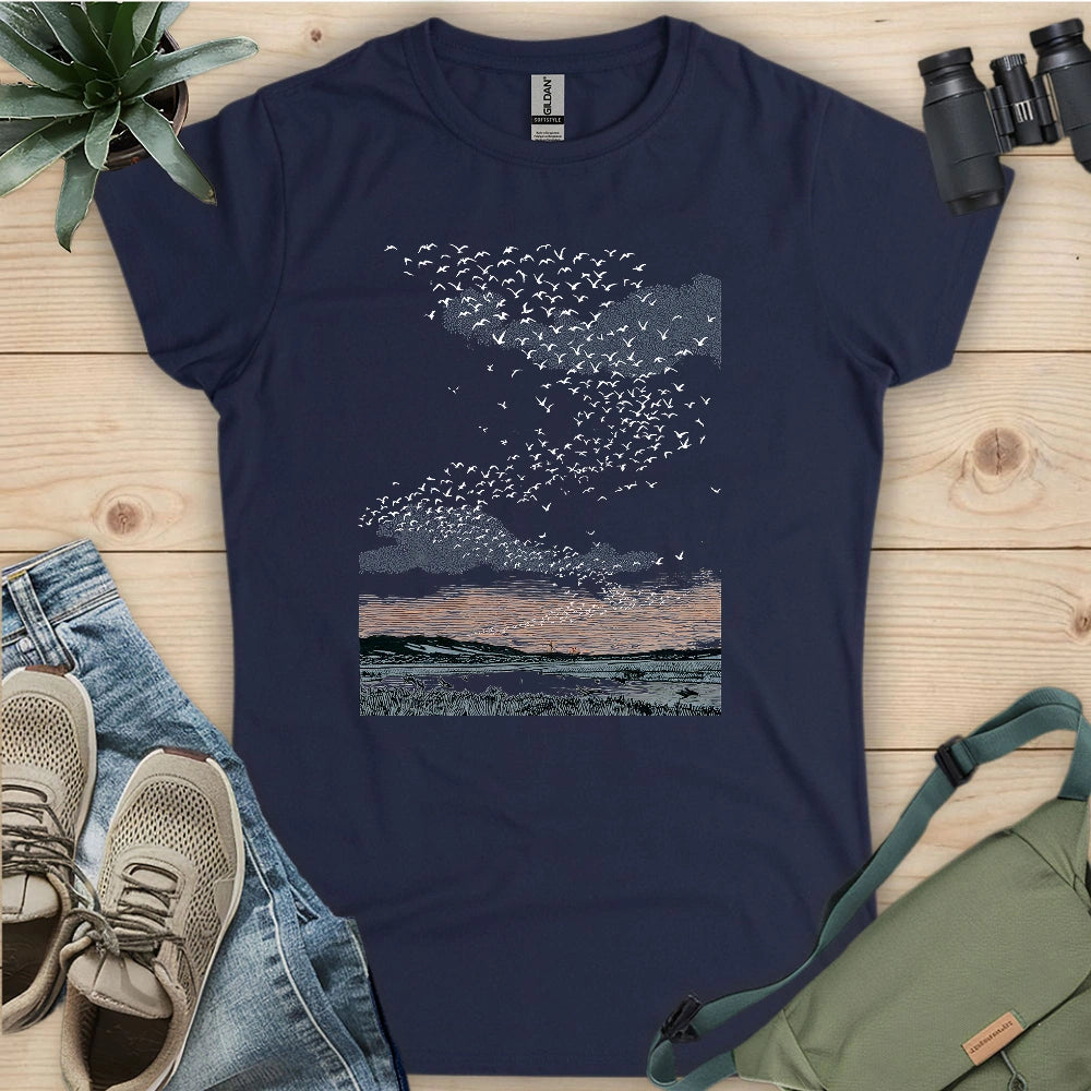 Migrating Wild Ducks Women's T-shirt