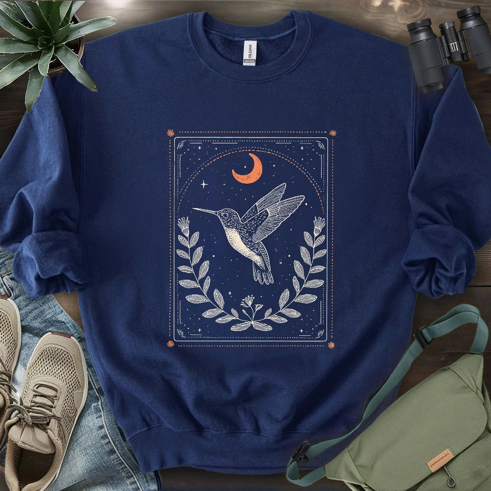 Moon Card Hummingbird Sweatshirt