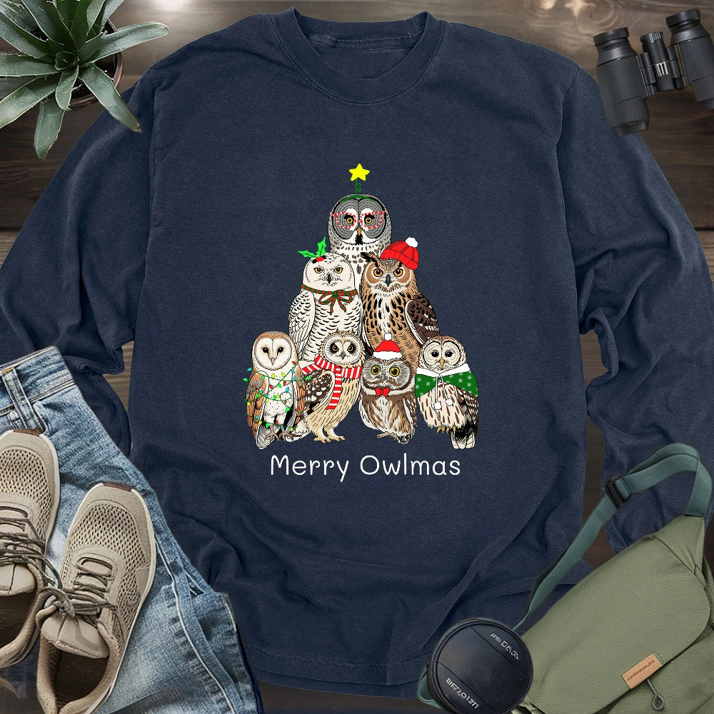 Owl Family Christmas Long Sleeve T-shirt