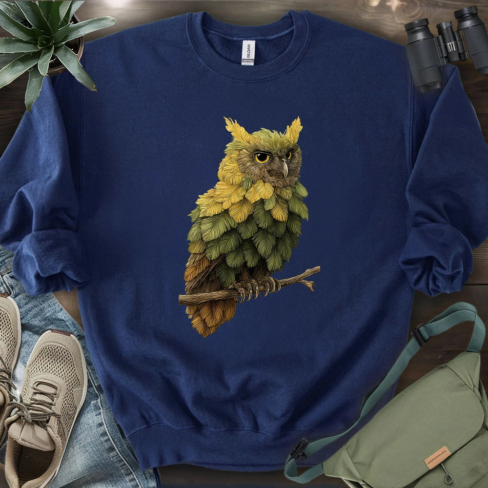 Owl Made By Leaves Sweatshirt