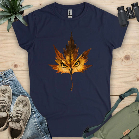 Owl Mapple Leaf Women's T-shirt