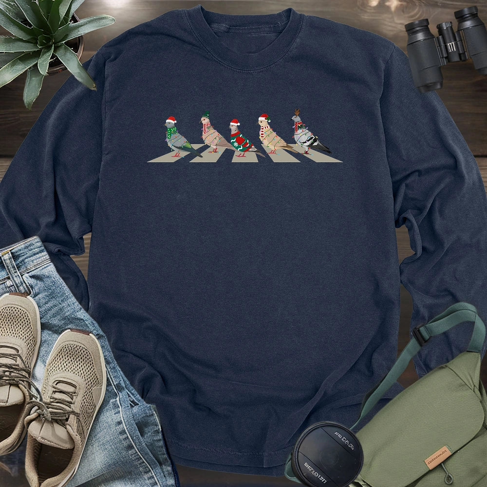 Pigeons on Abbey Road Long Sleeve T-shirt