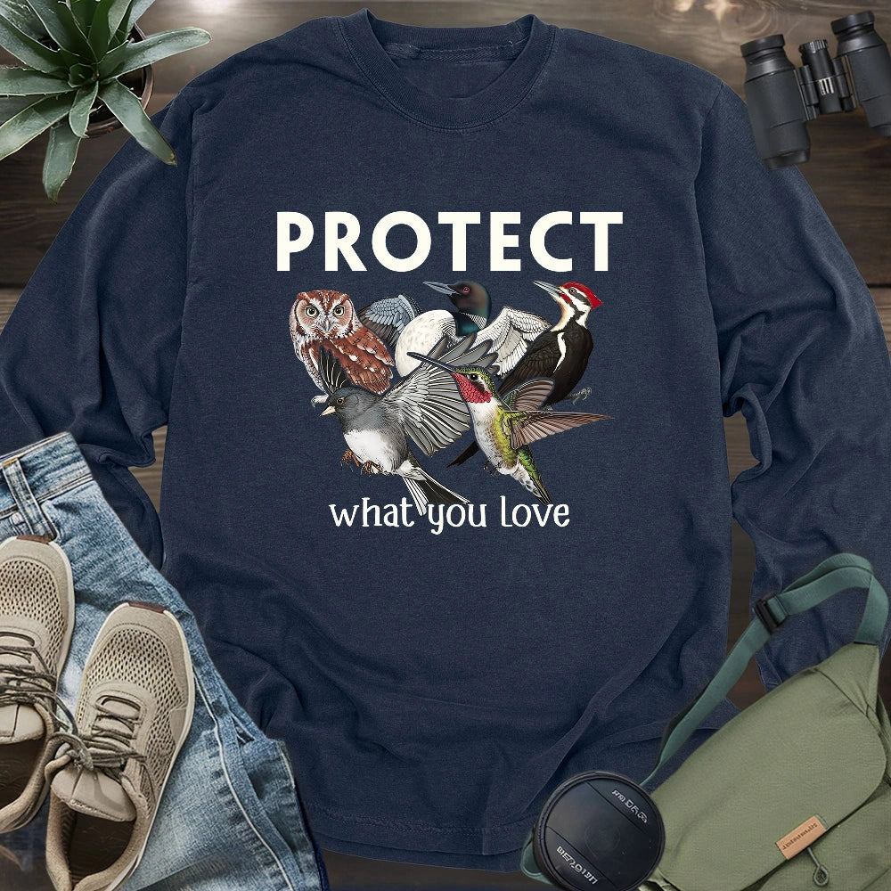 Protect The Birds Long Sleeve T-shirt