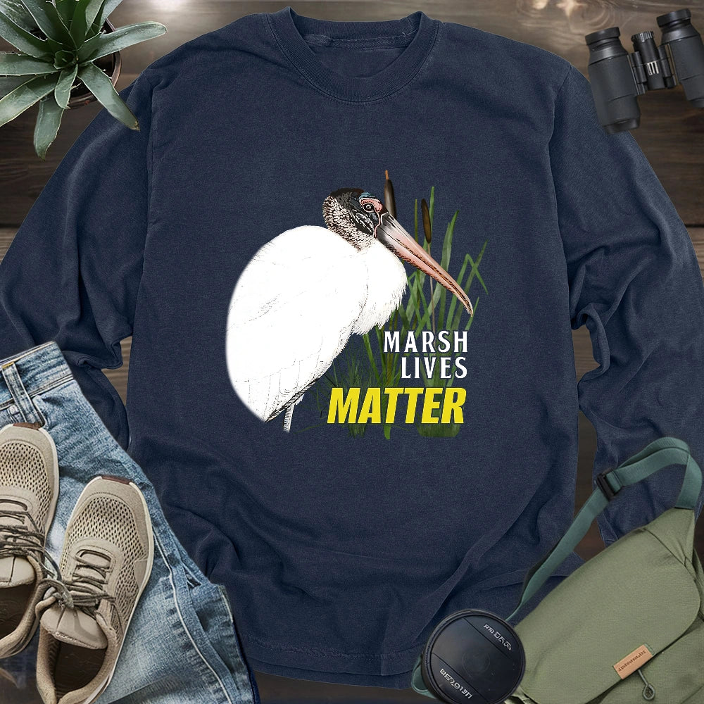 Protect Wood Stork Long Sleeve T-shirt