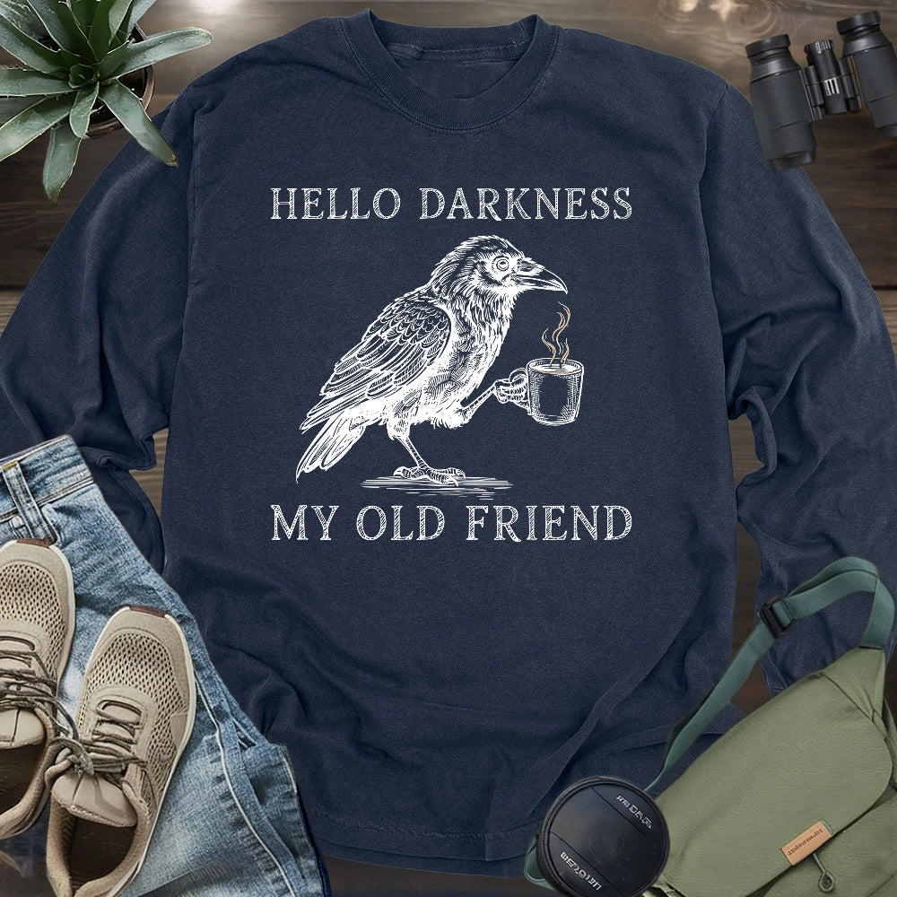 Raven Hello Darkness Birds Long Sleeve T-shirt