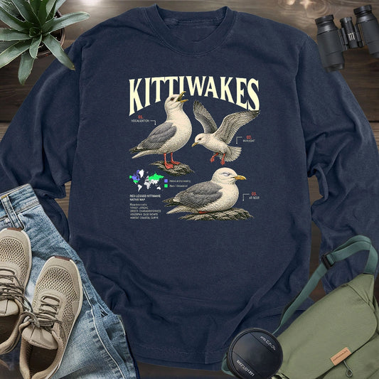 Red-legged Kittiwake Profile Long Sleeve T-shirt