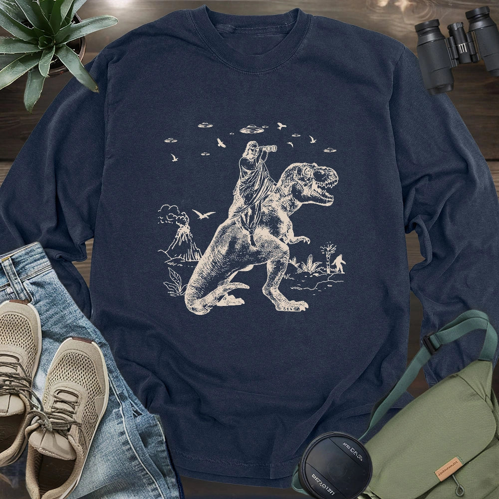 Riding Gators, Spotting Birds Long Sleeve T-shirt