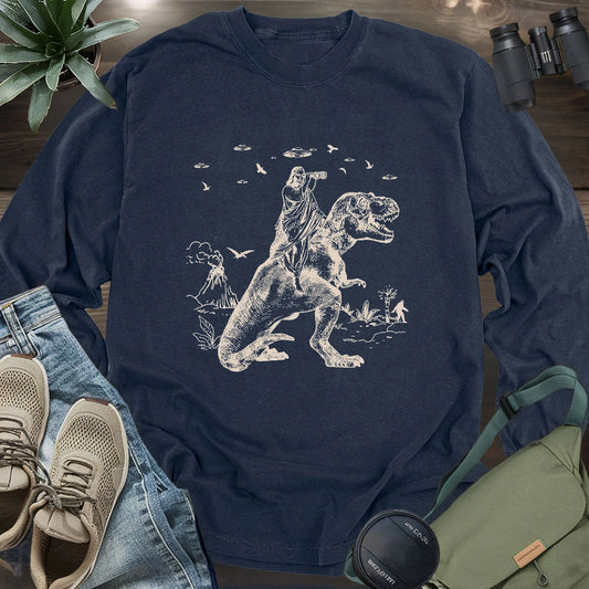 Riding Gators, Spotting Birds Long Sleeve T-shirt