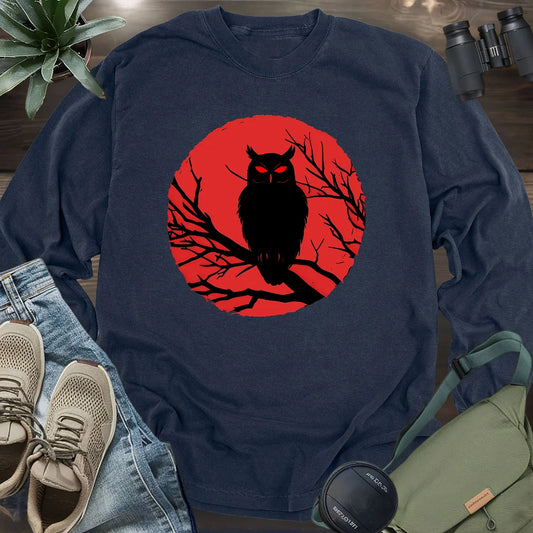 Scary Night Owl Long Sleeve T-shirt