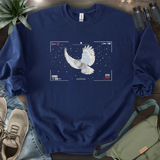 Snowy Owl In Snow Sweatshirt