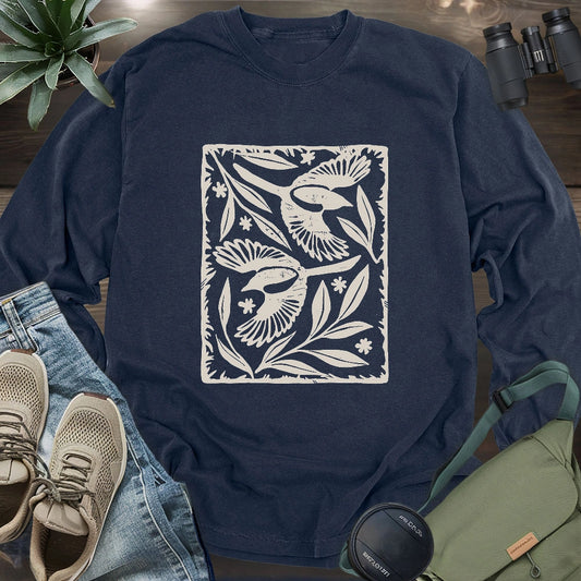 Sparrow Among Petals Long Sleeve T-shirt
