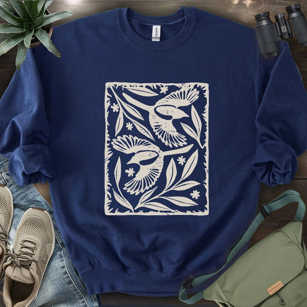 Sparrow Among Petals Sweatshirt