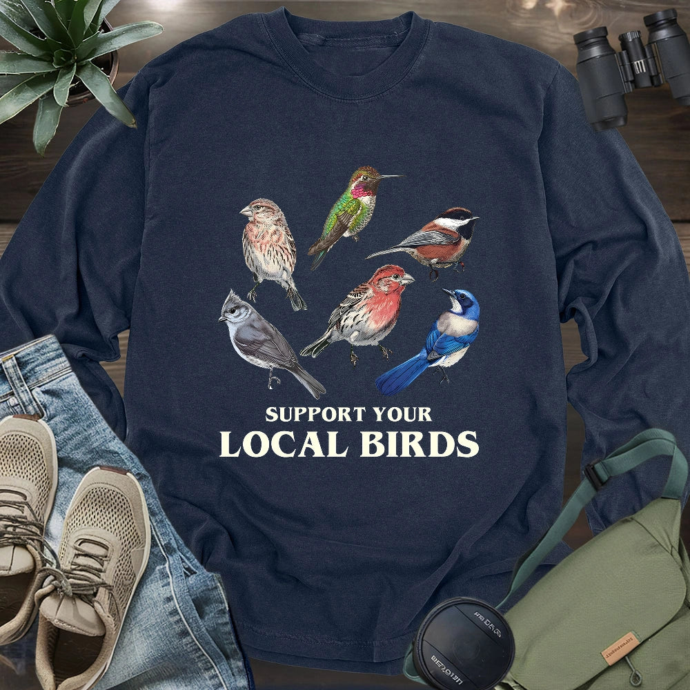 Support California Backyard Birds Long Sleeve T-shirt