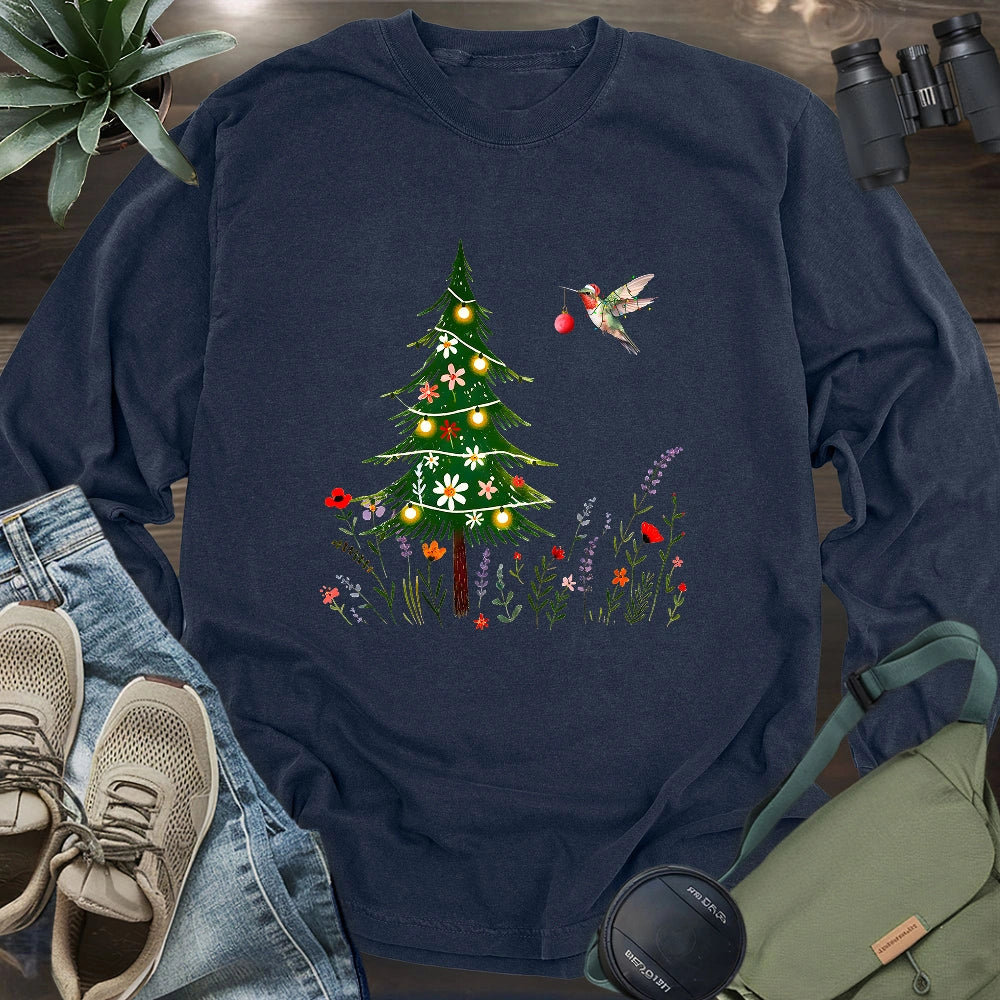 The Decorating Hummingbird Long Sleeve T-shirt