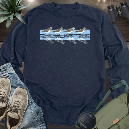 Tidewalking Sandpipers Long Sleeve T-shirt