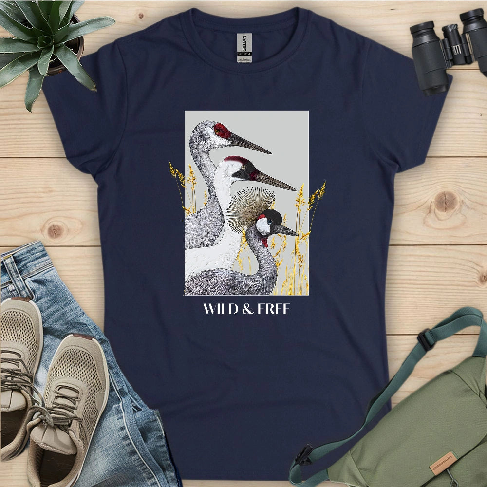 Wild Cranes Must Be Protected Women's T-shirt