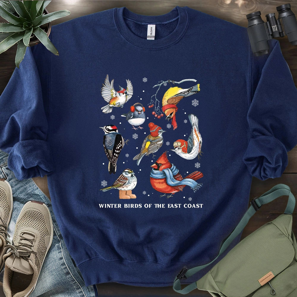 Winter Birds Of East Coast Sweatshirt