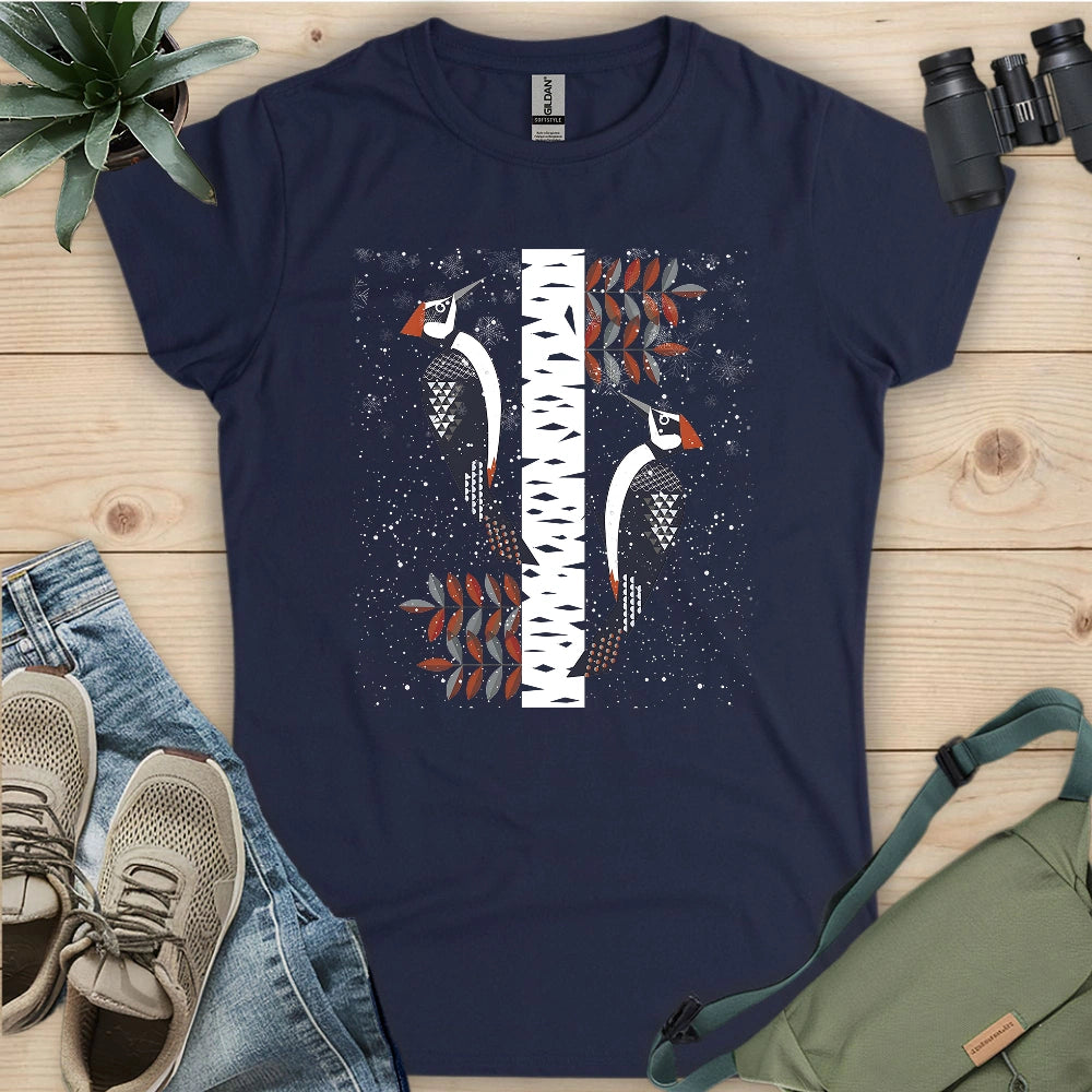 Winter Woodpeckers Women's T-shirt