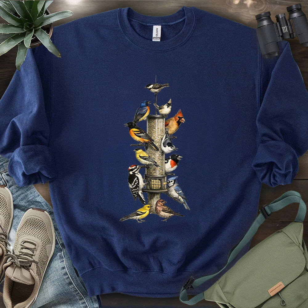 Wonderful Morning At Bird Feeder Sweatshirt
