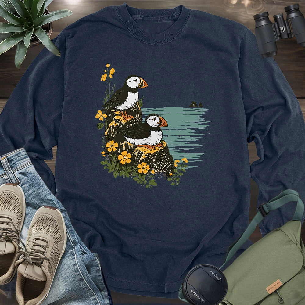 Peaceful Puffins Long Sleeve T-shirt