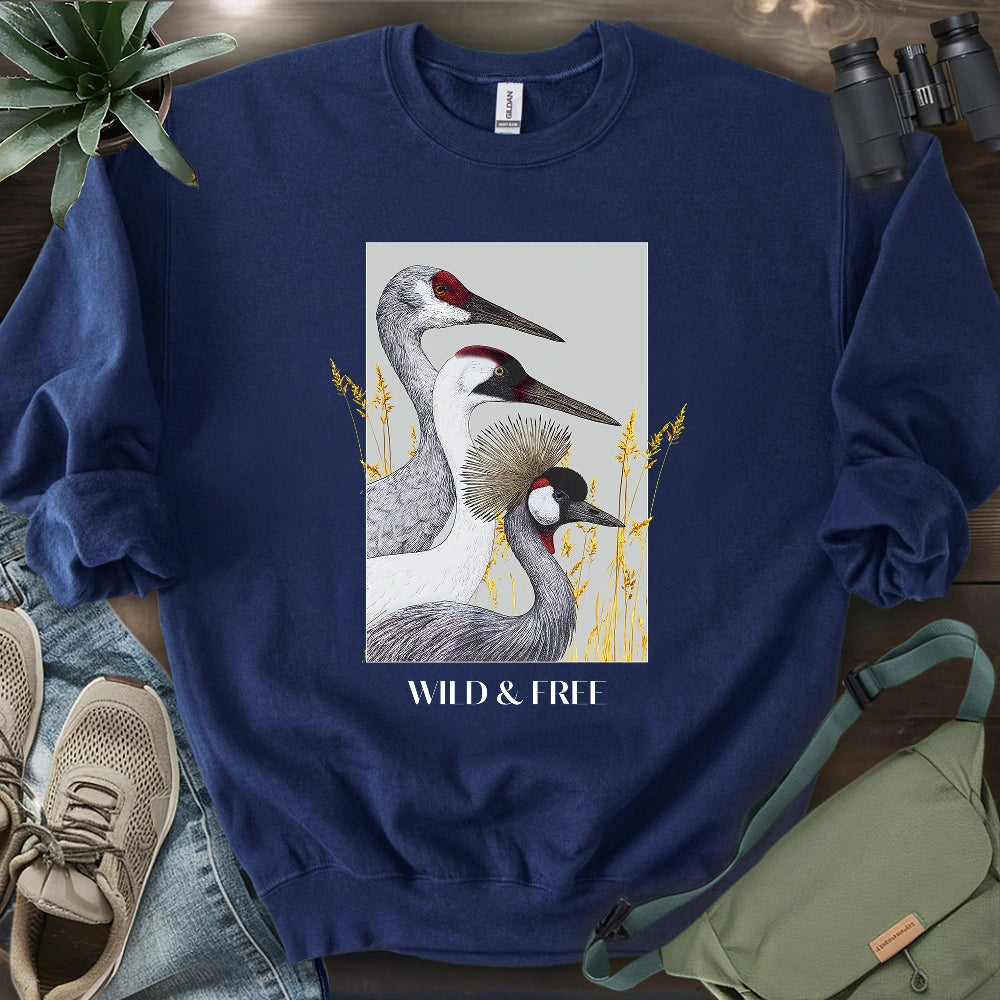 Wild Cranes Must Be Protected Sweatshirt