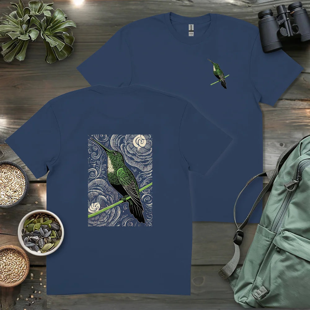 Green Hummingbird 2 Side T-shirt