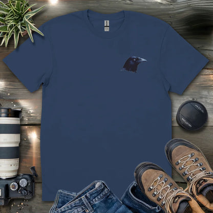 Raven In Flower Field 2 Side T-shirt